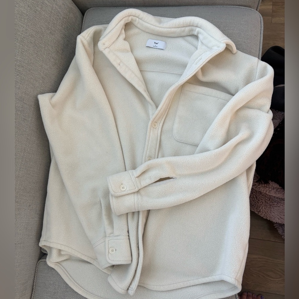 TNA Cream Women's Cardigan Sweater